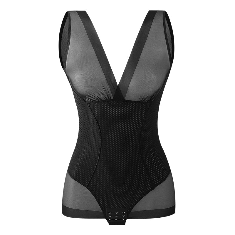 Side Zipper High Waist Trainer Leggings Bodysuit Slim Tummy Tucker Bra